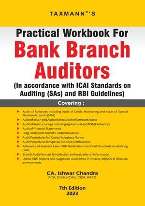 Taxmann Practical Workbook for Bank Branch Auditors By Ishwar Chandra Edition March 2023