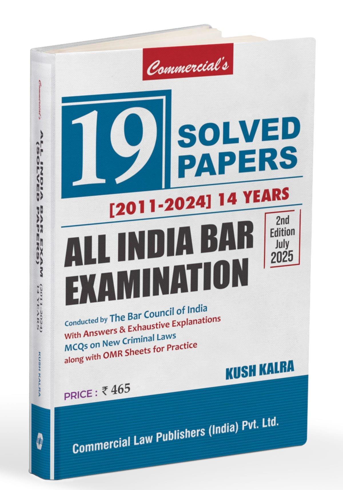 Commercial AIBE 19 Solved Papers (2011-2024) Edition 2025 by Kush Kalra