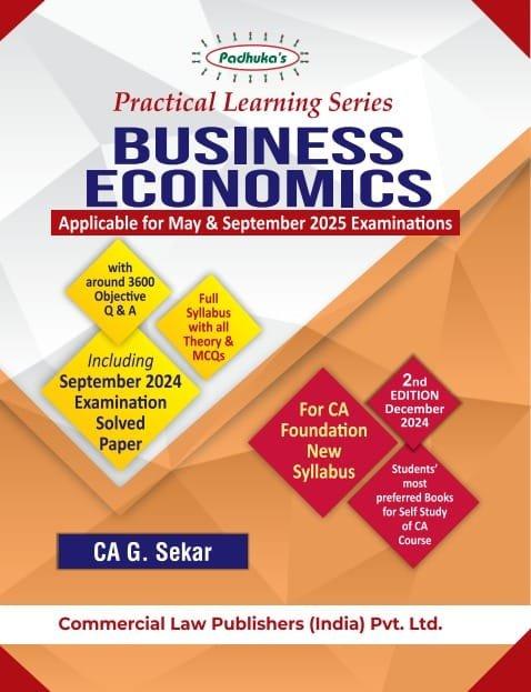 CA Foundation Padhuka Business Economics CA G Sekar May / Sep 25 Exam