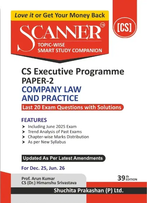 Shuchita Solved Scanner CS Executive Paper 2 Company Law and Practice Dec 25 Exam
