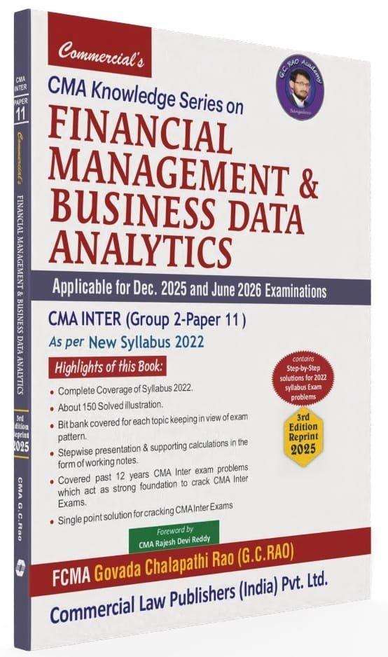 CMA Inter Book FM & Business Data Analytics By G.C. Rao for Dec 25 & June 26 Exam