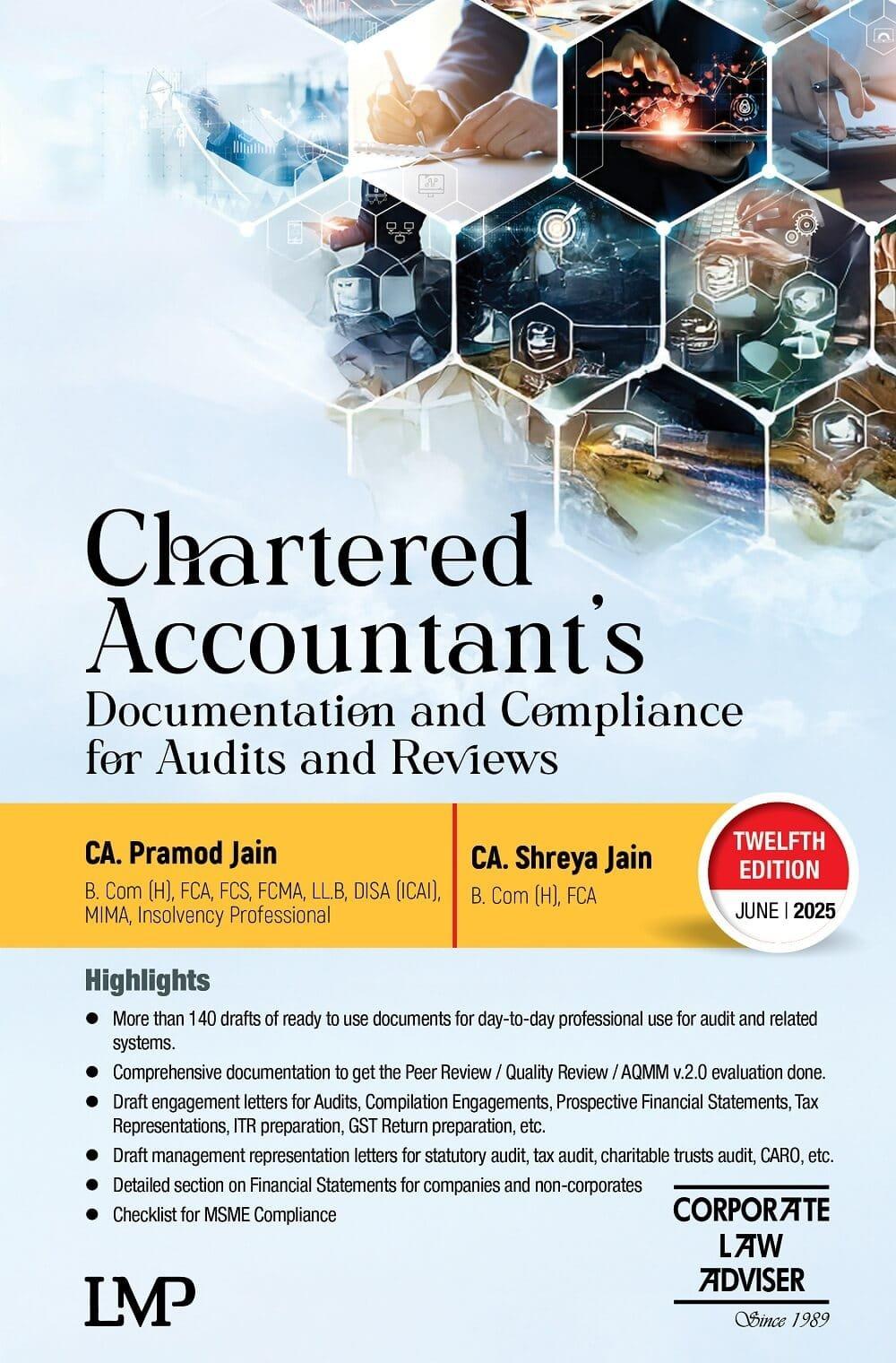LMP Chartered Accountants Documentation and Compliance for Audits and Reviews By Pramod Jain Edition June 2025