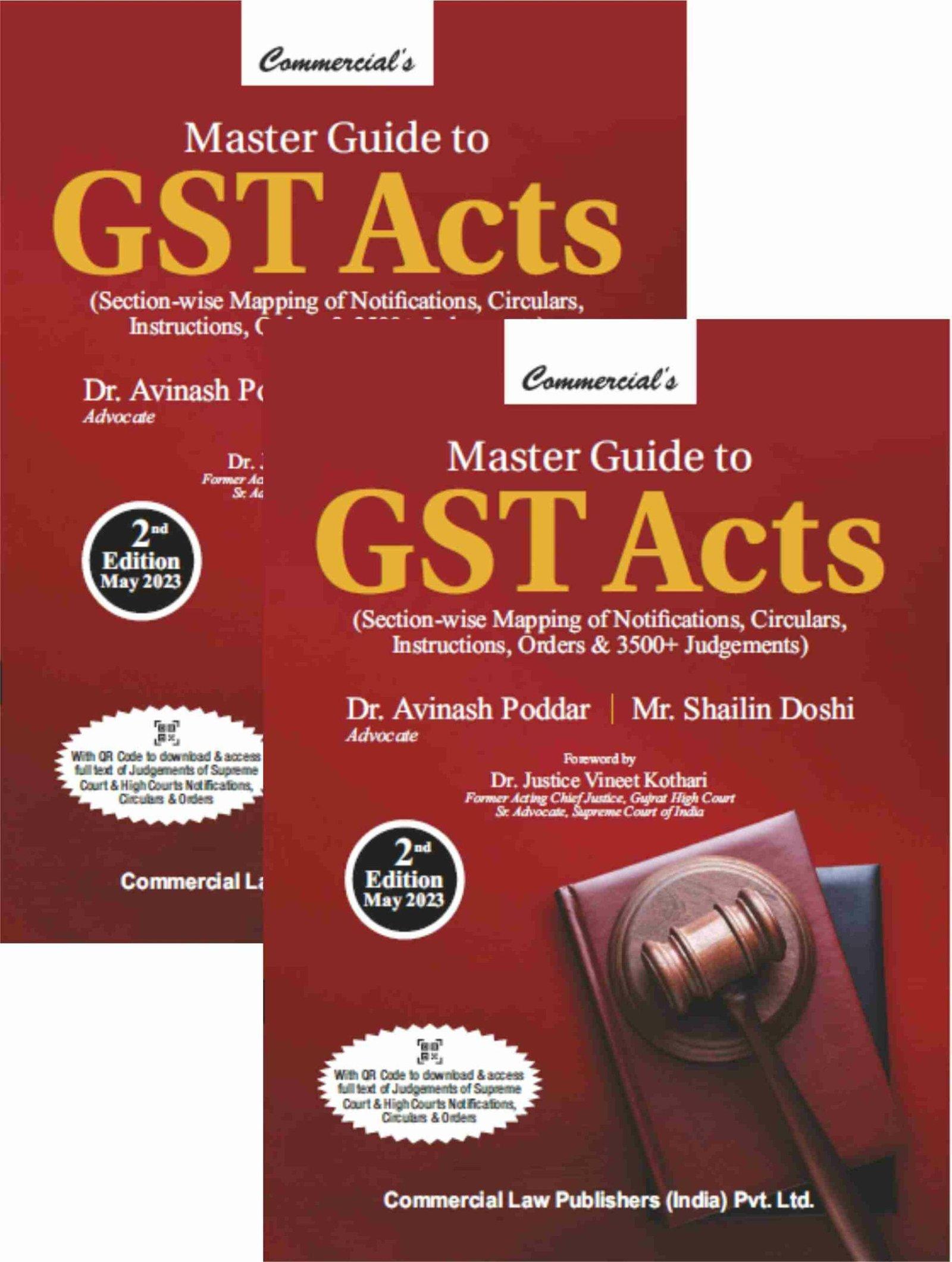Commercial Master Guide to GST Act By Dr. Avinash Poddar & Mr. Shailin Doshi Edition May 2023