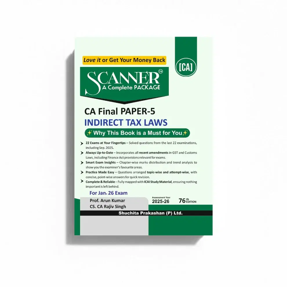 Shuchita Solved Scanner CA Final Paper-5 IDT By Prof. Arun Kumar Jan 26 Exam