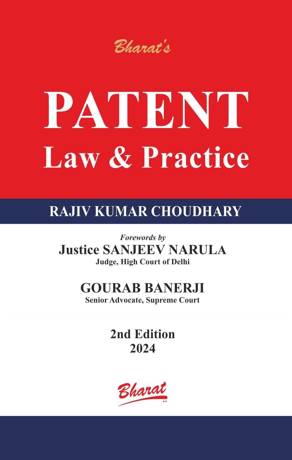 Bharat PATENT Law & Practice By Rajiv Kumar Choudhary Edition 2024