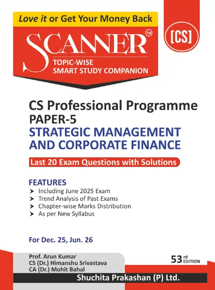 Shuchita Solved Scanner CS Professional Paper 5 Strategic Management and Corporate Finance Dec 25