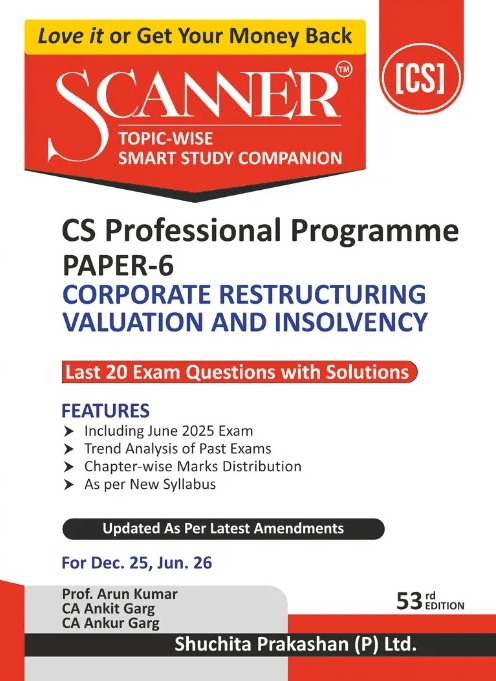 Shuchita Solved Scanner CS Professional Paper 6 Corporate Restructuring, Valuation and Insolvency Dec 25