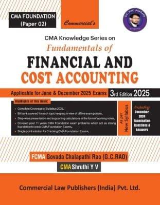 CMA Foundation Book Financial and Cost Accounting By G.C. Rao Dec 25 Exam