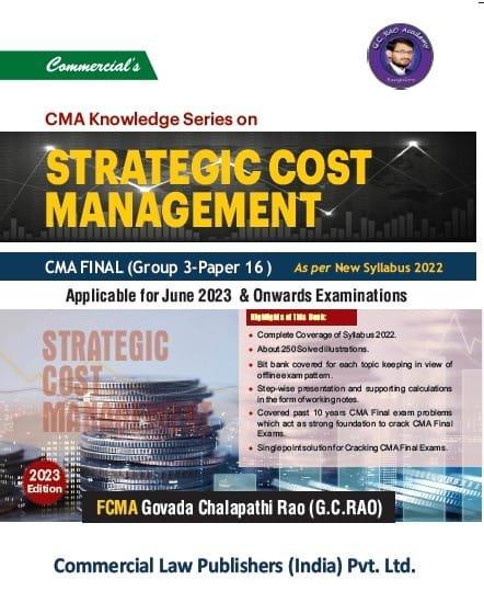CMA Final Book Strategic Cost Management G.C. Rao June 23 & Onnwards Exams