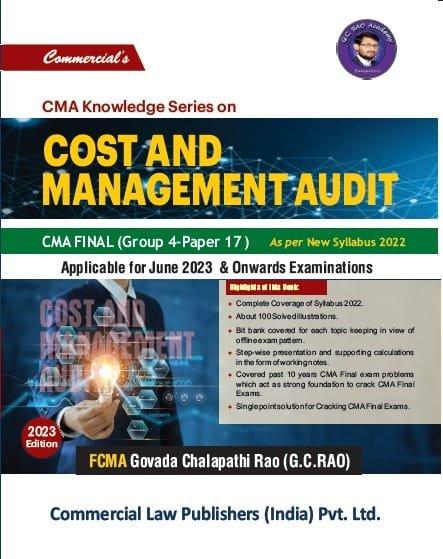 CMA Final Book Cost And Management Audit By G.C. Rao for June 2023 & Onwards Exams