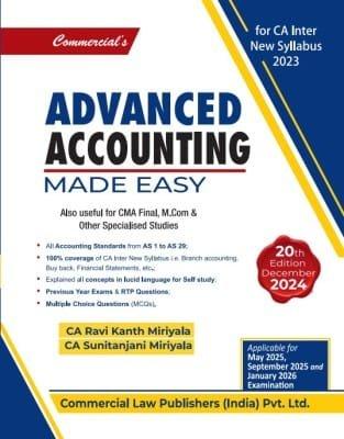 CA Inter Advanced Accounting By CA Ravi Kanth Miriyala May / Sep 25 Exam