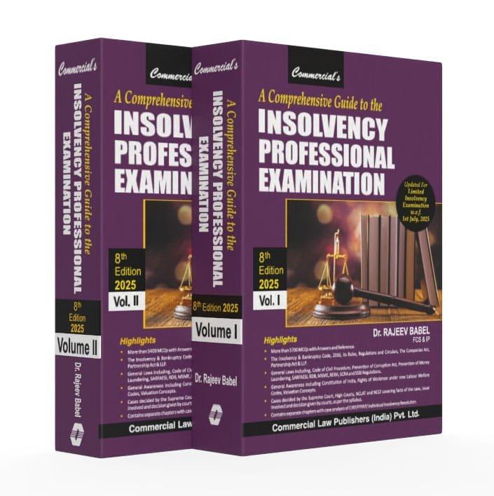 Commercial A Comprehensive Guide to the Insolvency Professional Examination By Rajeev Babel Edition 2025