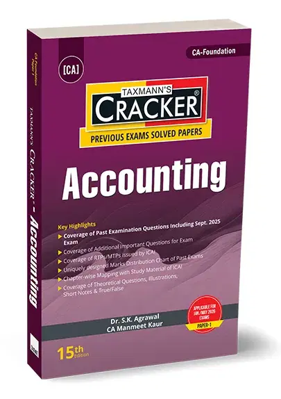 CA Foundation Accounting Cracker By S.K. Agrawal, CA Manmeet Kaur For Jan 26 Exam