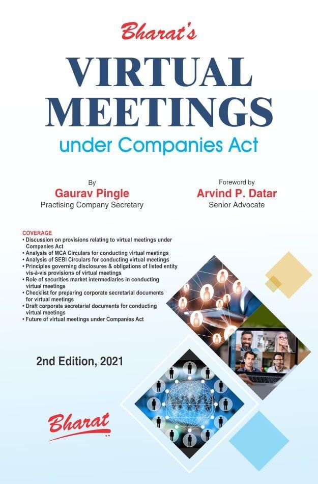 Bharat Virtual Meetings under Companies Act, 2013 By Gaurav Pingle Edition July 2021