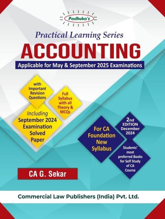 CA Foundation Padhuka Accounting CA G. Sekar May / Sep 25 Exam