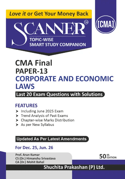 Shuchita Solved Scanner CMA Final Paper 13 Corporate and Economic Laws Dec 25 Exam