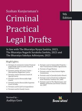 Snow white Criminal Practical Legal Drafts By Sushan Kunjuraman Edition 2025