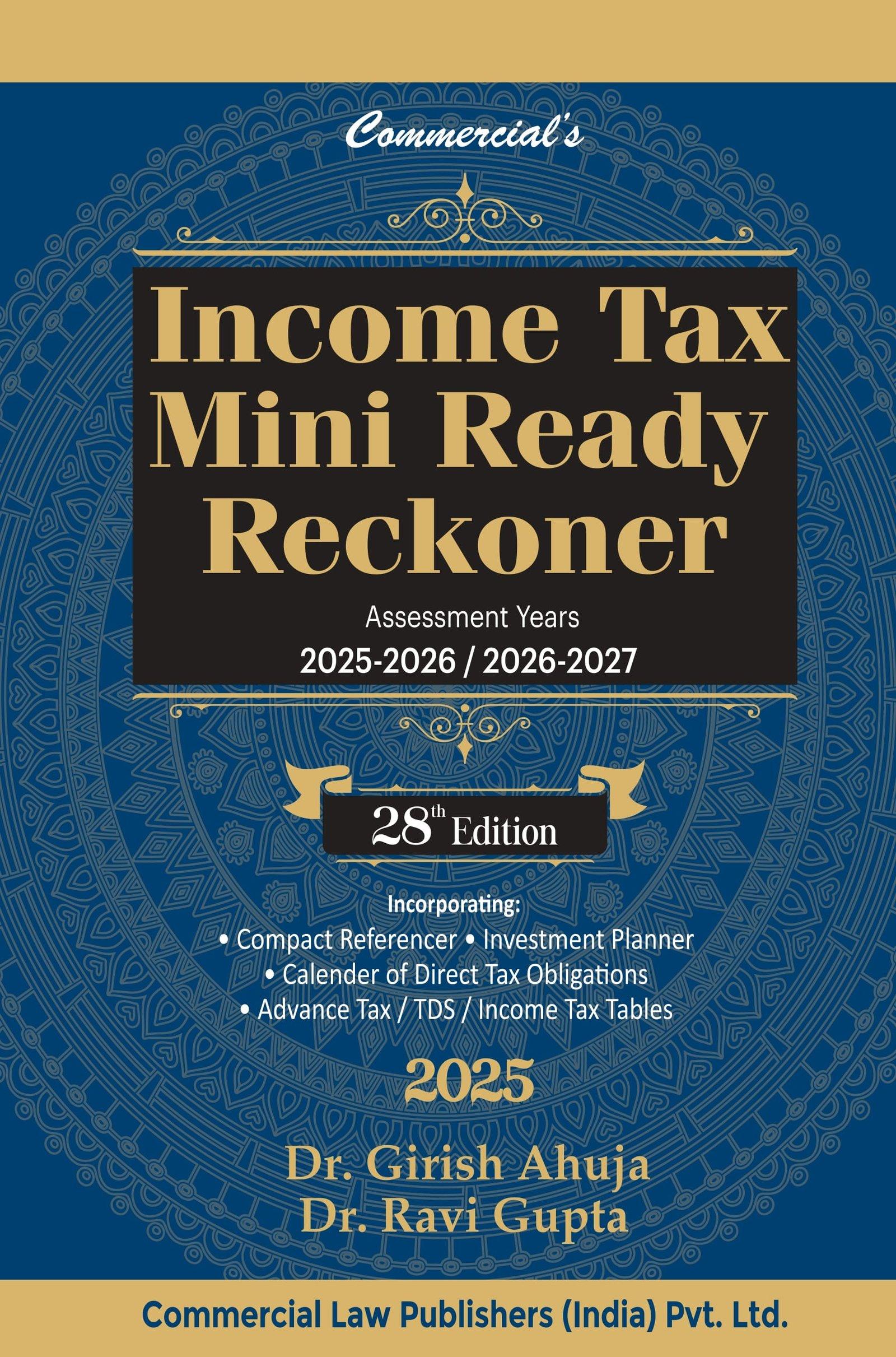 Commercial Income Tax Mini Ready Reckoner By Dr Girish Ahuja Dr Ravi Gupta Edition April 2025