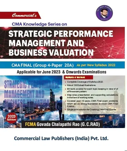 CMA Final Book Strategic Performance Management & Business Valuation By G.C. Rao for June 23 & Onwards Exams