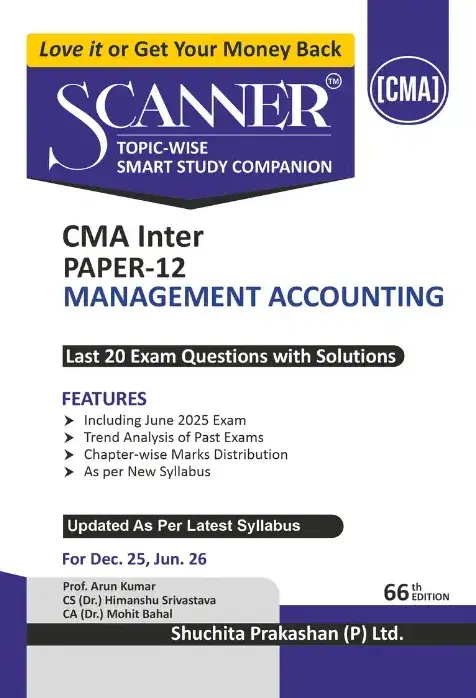Shuchita Solved Scanner CMA Inter Paper 12 Management Accounting Dec 25 Exam
