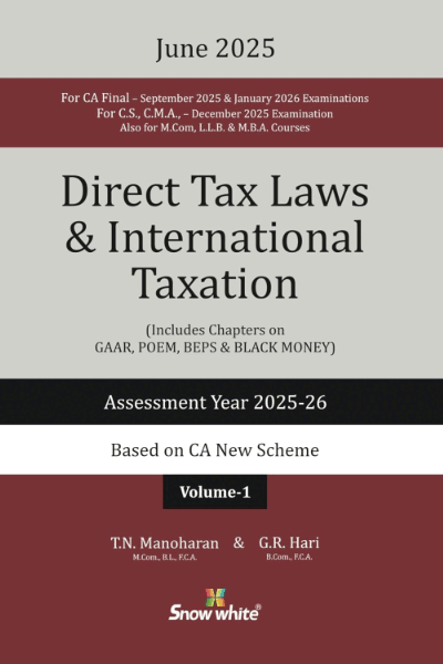 CA Final Direct Tax By T. N. Manoharan Sep 25 / Jan 26 Exam