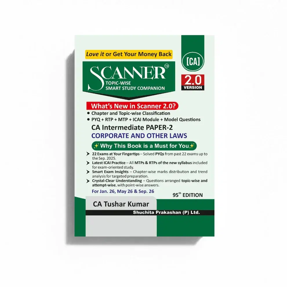 Shuchita Solved Scanner CA Inter Law By CA Tushar Kumar For Jan 26 Exam