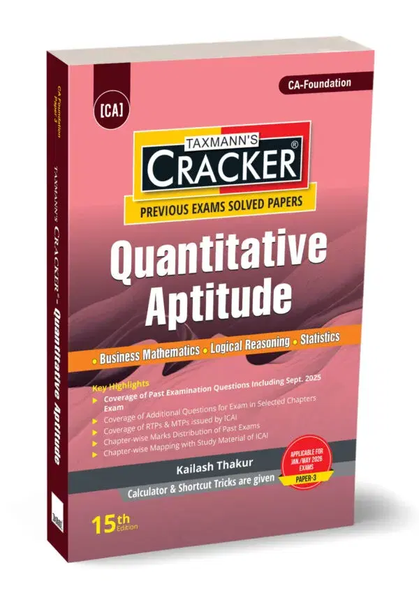 CA Foundation Quantitative Aptitude Cracker By Kailash Thakur Jan 26 Exam