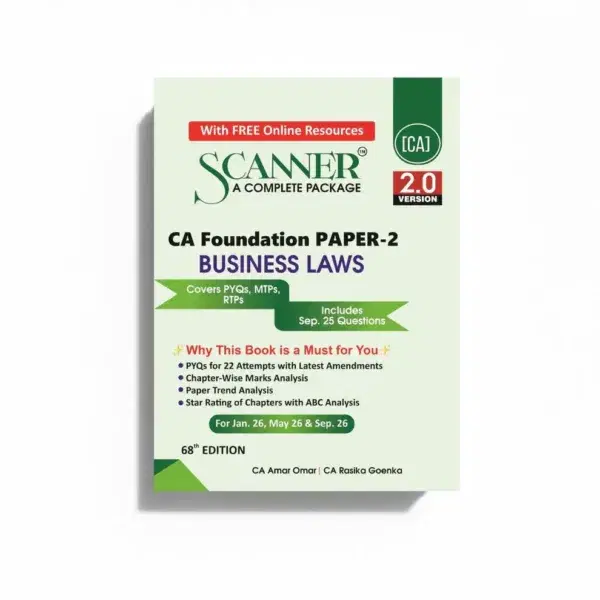 Shuchita Solved Scanner CA Foundation Paper - 2 Business Laws By CA Amar Omar Jan 26 Exam